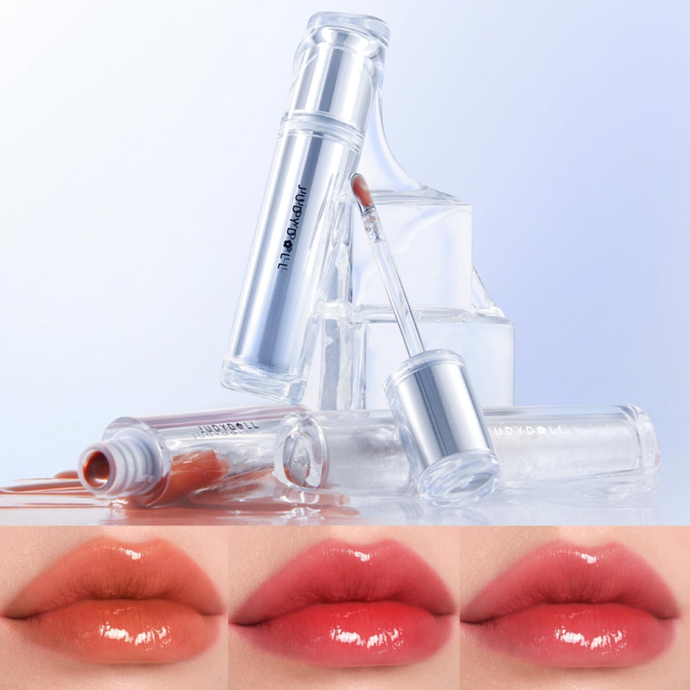 Judydoll Ice Watery Lip Gloss Juiced Berry on lips—versatile day-to-night appeal.