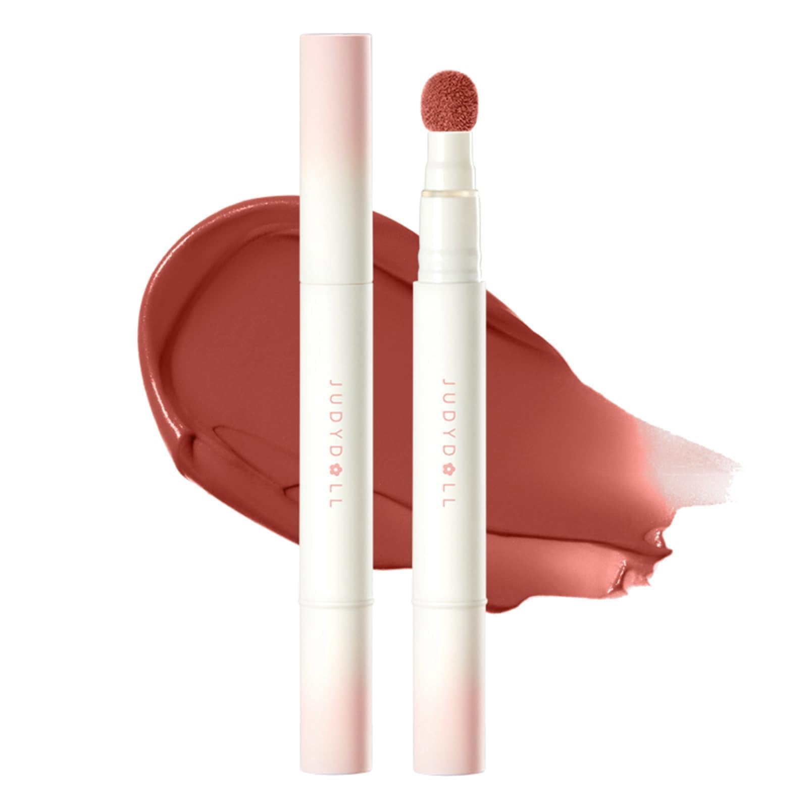 JUDYDOLL Matte Lip Cream swatch shows long-lasting coverage with a smooth matte finish