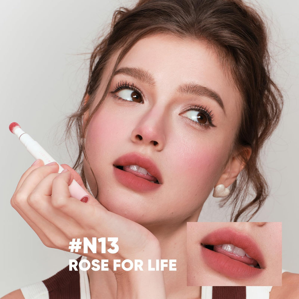 Judydoll matte lip cream on lips with silky glide for smooth application