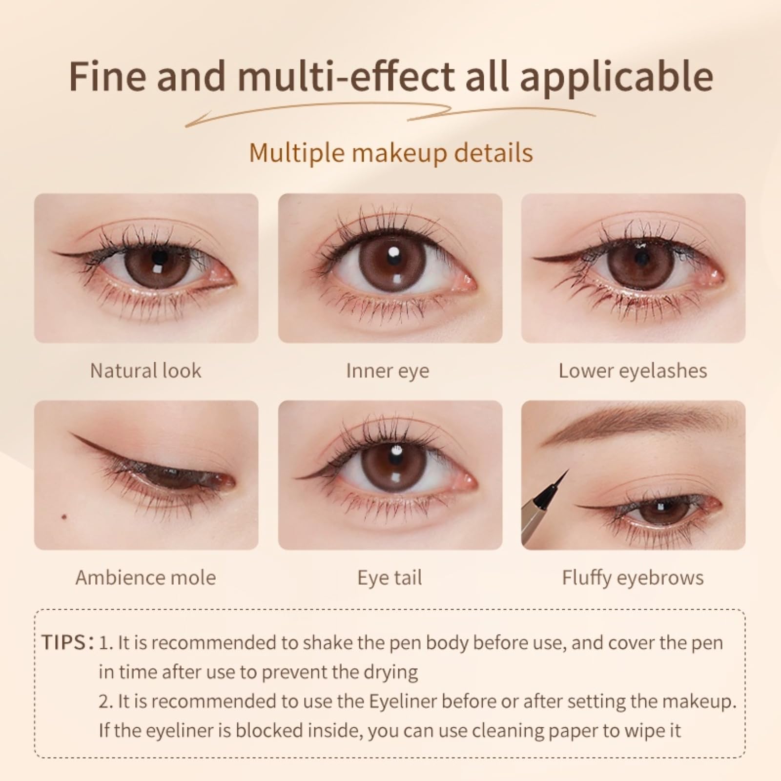 JUDYDOLL Ultra-Fine Eyeliner 8-hour wear supports long-lasting definition.