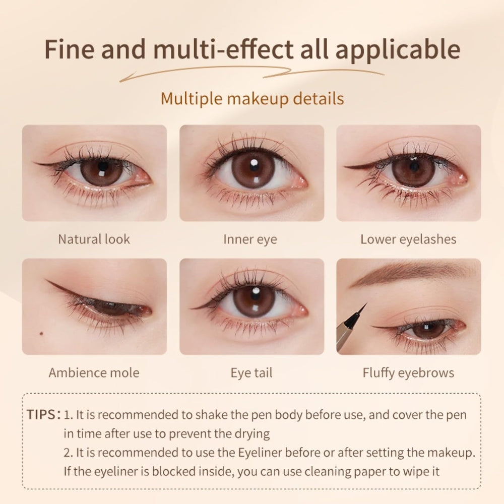 JUDYDOLL Ultra-Fine Eyeliner 8-hour wear supports long-lasting definition.