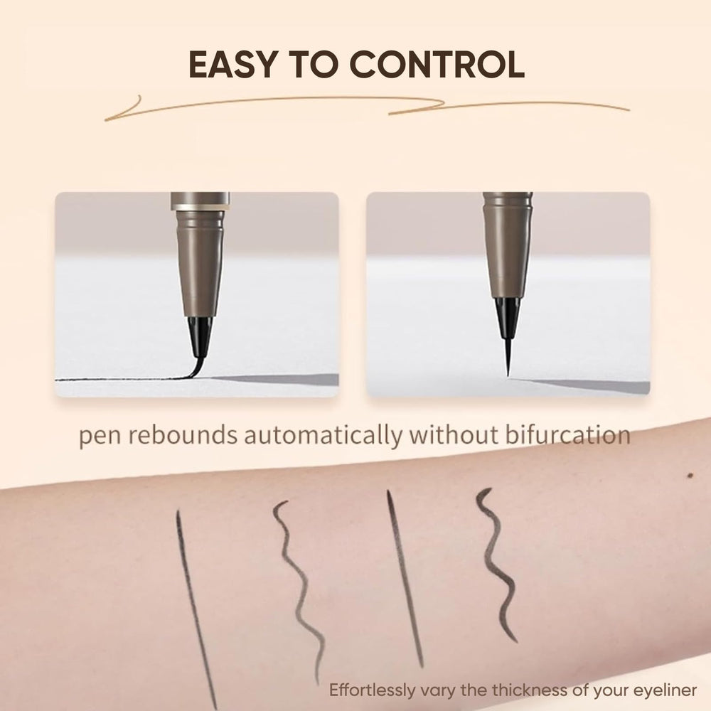 JUDYDOLL Ultra-Fine Eyeliner flexible brush tip ensures smooth application.