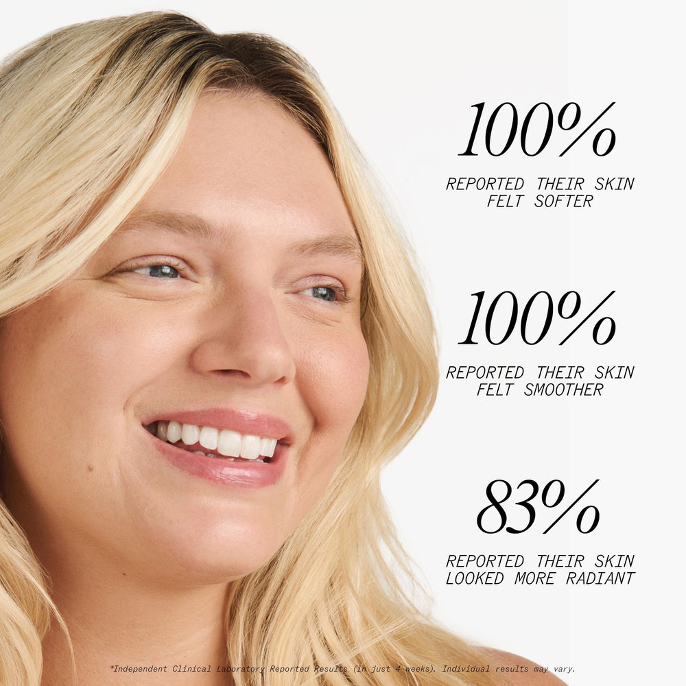 Juice Beauty Stem Cellular Exfoliating Peel Spray texture closeup highlighting lightweight formula for comfortable application.