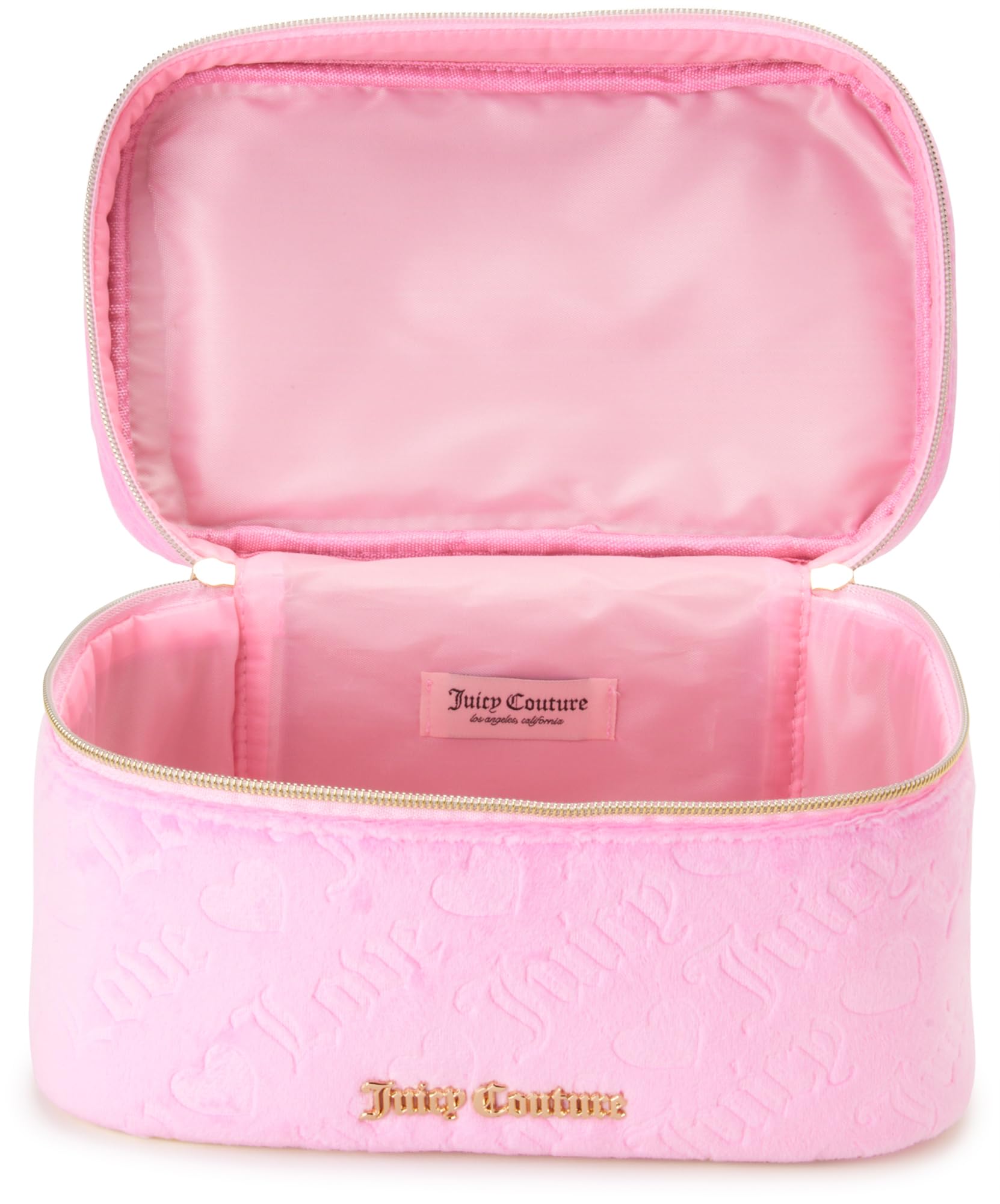 Juicy Couture durable zippered closure offers reliable security on trips.