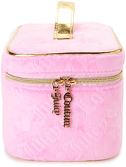 Juicy Couture travel toiletry bag interior view shows smart organization.