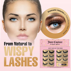 Juicy Couture cruelty-free faux mink fibers demonstrating soft durable lashes