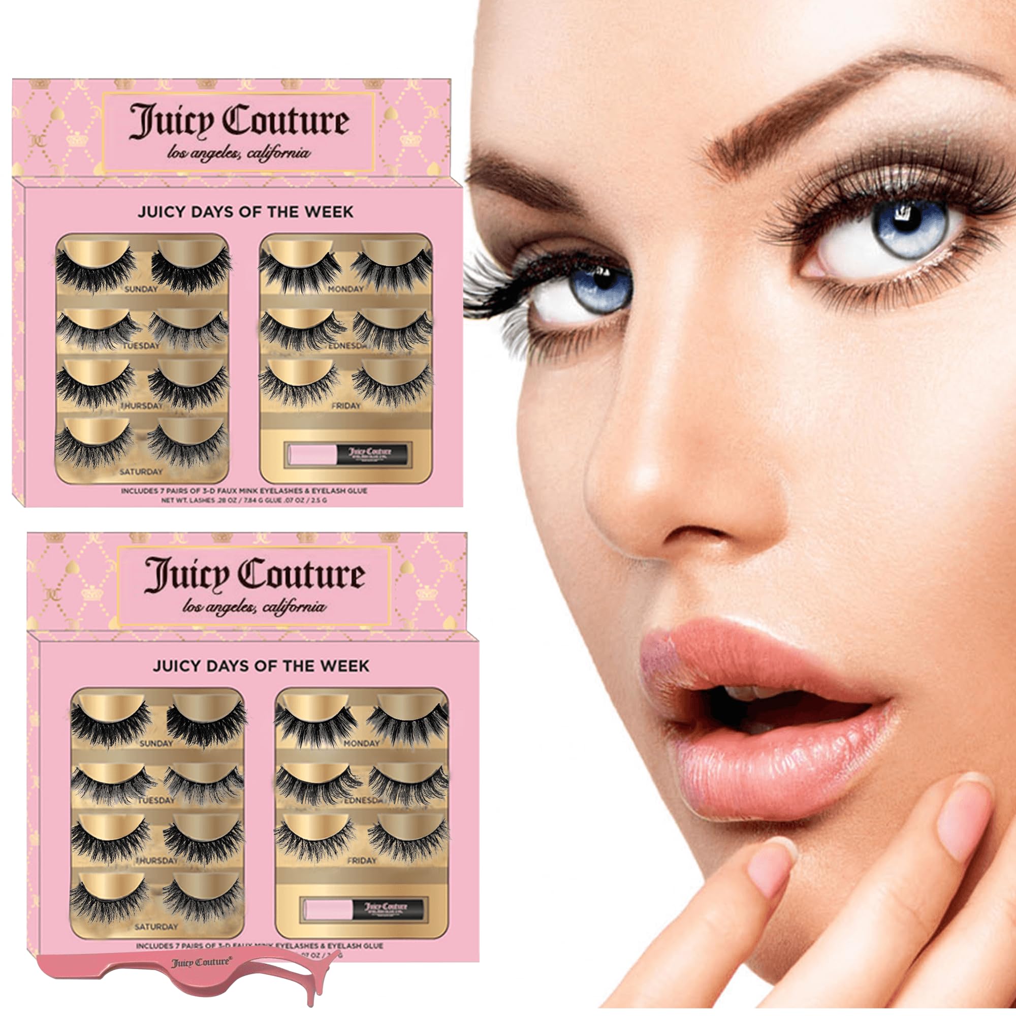 Juicy Couture reusable false eyelashes ready for multiple wears