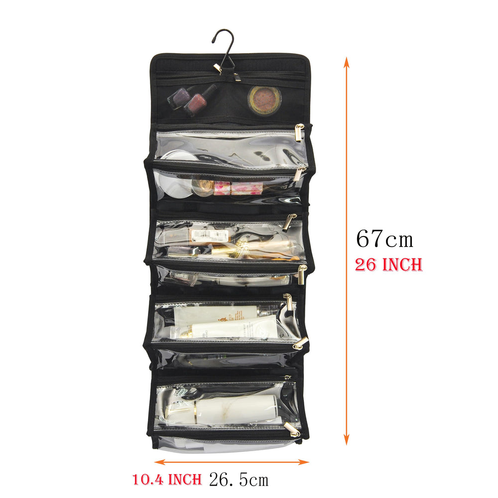 Jula Vance four-in-one pouches arrangement showing organized makeup tools at a glance