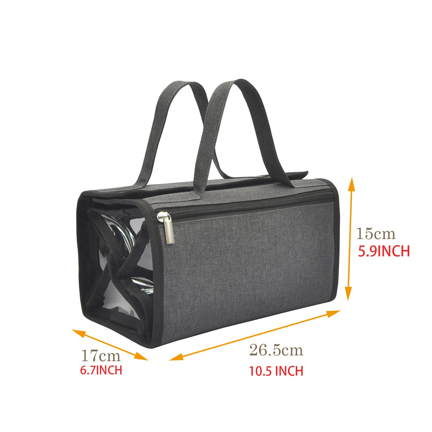 Jula Vance TPU clear pouches detachable image highlighting waterproof see-through organizers for quick access