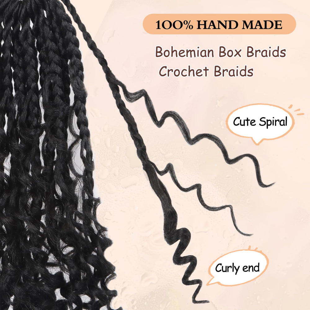 Julen Goddess Box Braids 8in color 1B suited for versatile daily looks