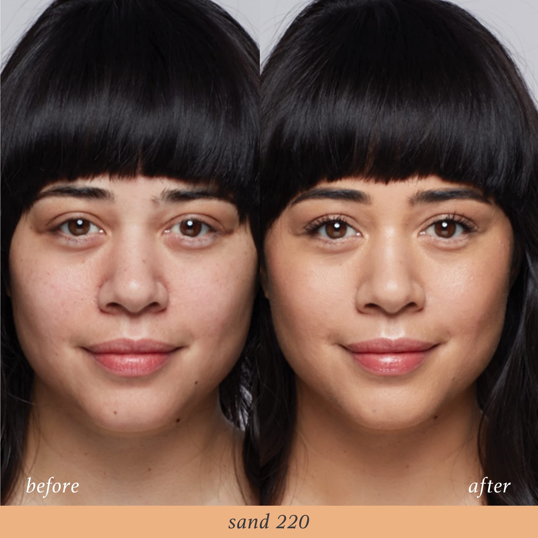 Julep Cushion Complexion Concealer 220 Sand swatch demonstrates buildable coverage for spot correction