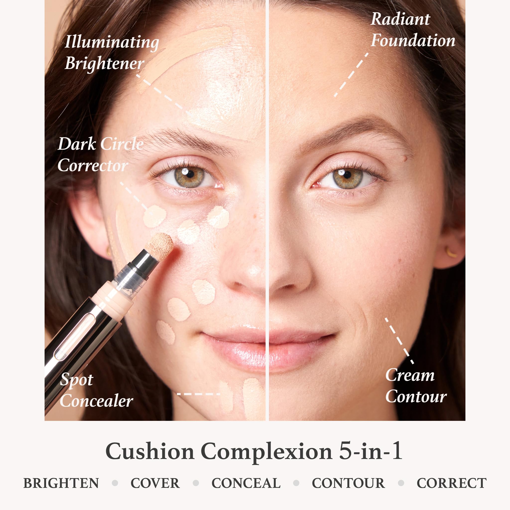 Julep Cushion Complexion Concealer 220 Sand illuminates and blurs to soften fine lines