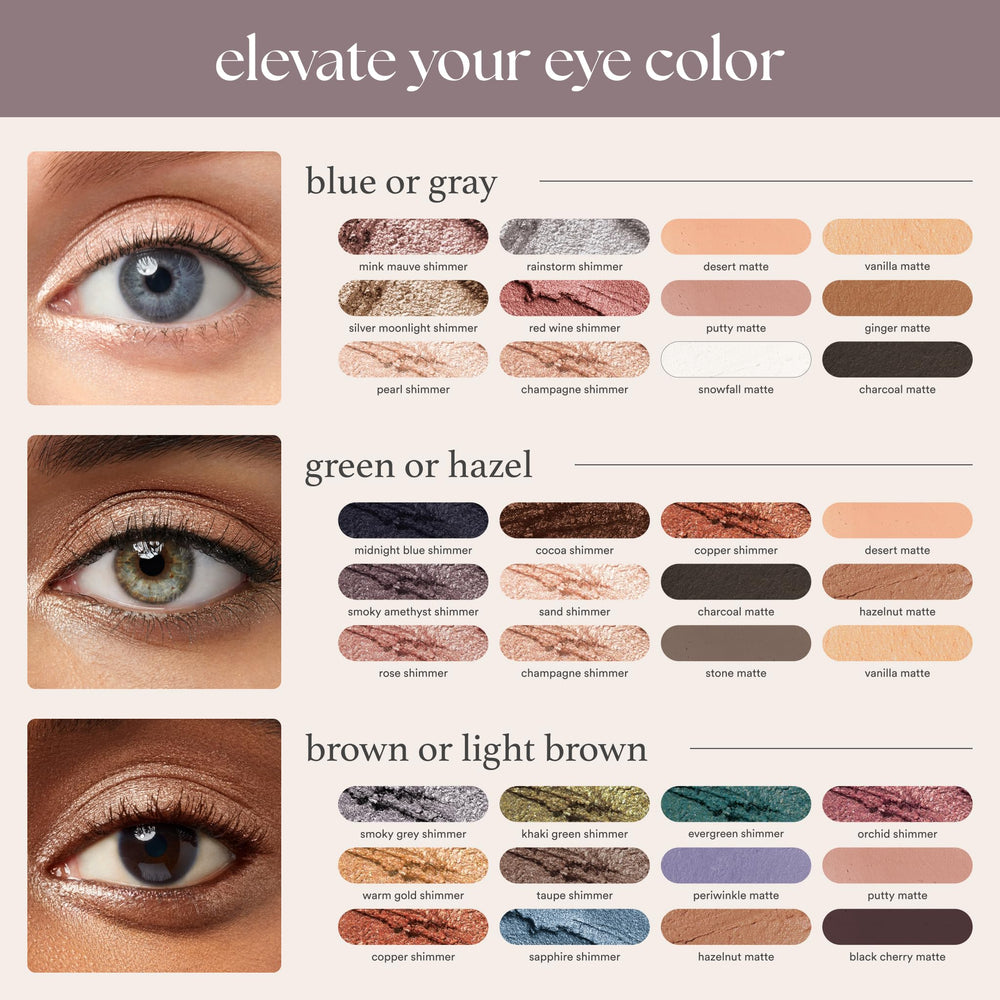 Julep Eyeshadow 101 swatch demonstrates easy blend with built-in smudger.