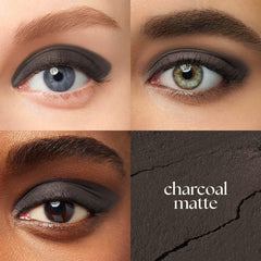 Julep Eyeshadow 101 Charcoal Matte stick application angle shows smooth glide on lids