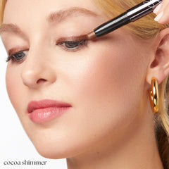 Julep Eyeshadow 101 Cocoa Shimmer application demonstrates smooth glide and buildable color