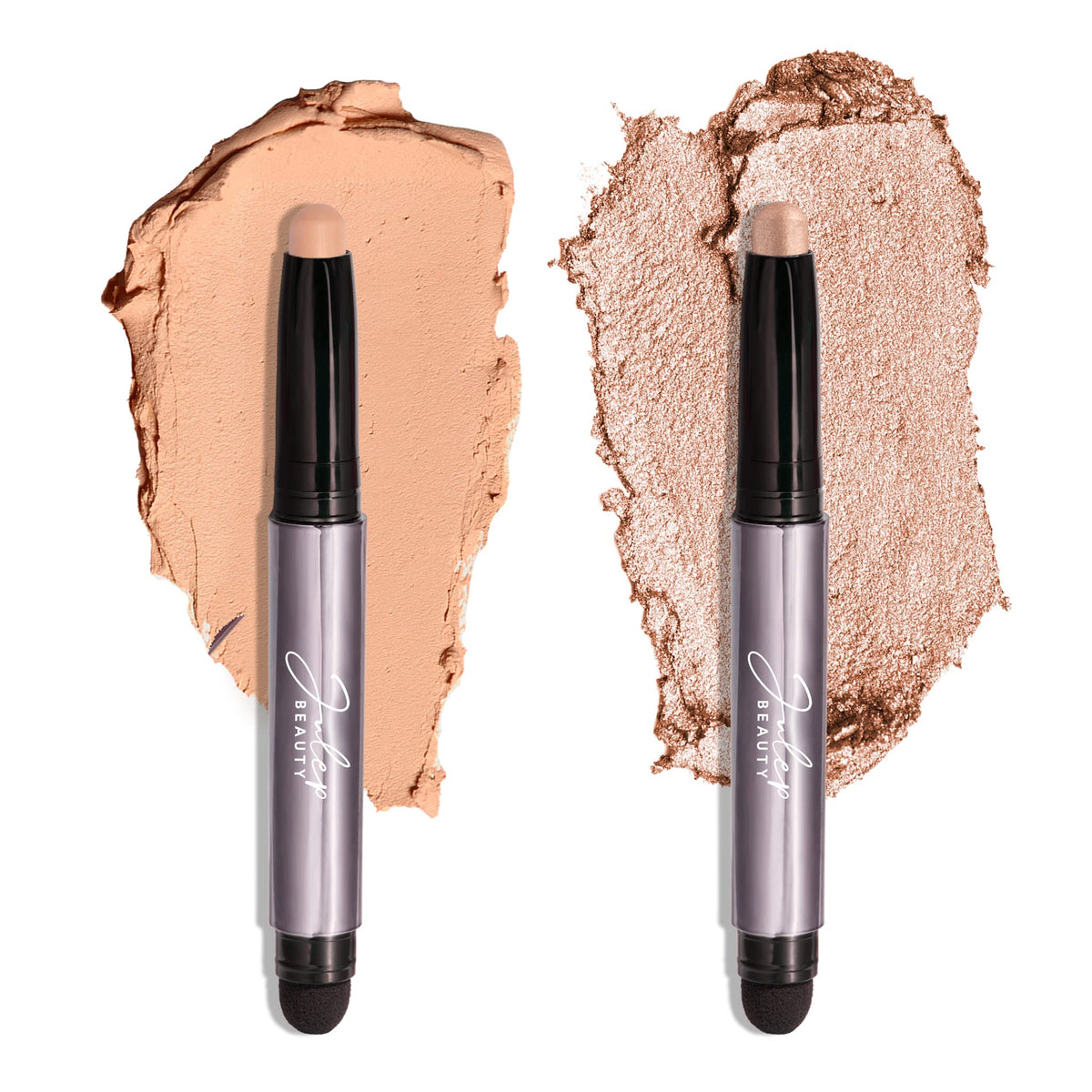 Julep Eyeshadow 101 Desert Matte swatch shows warm neutral pigment for day looks and easy blending.