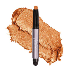 Julep Eyeshadow 101 Marmalade Shimmer application shows creamy glide for quick color.