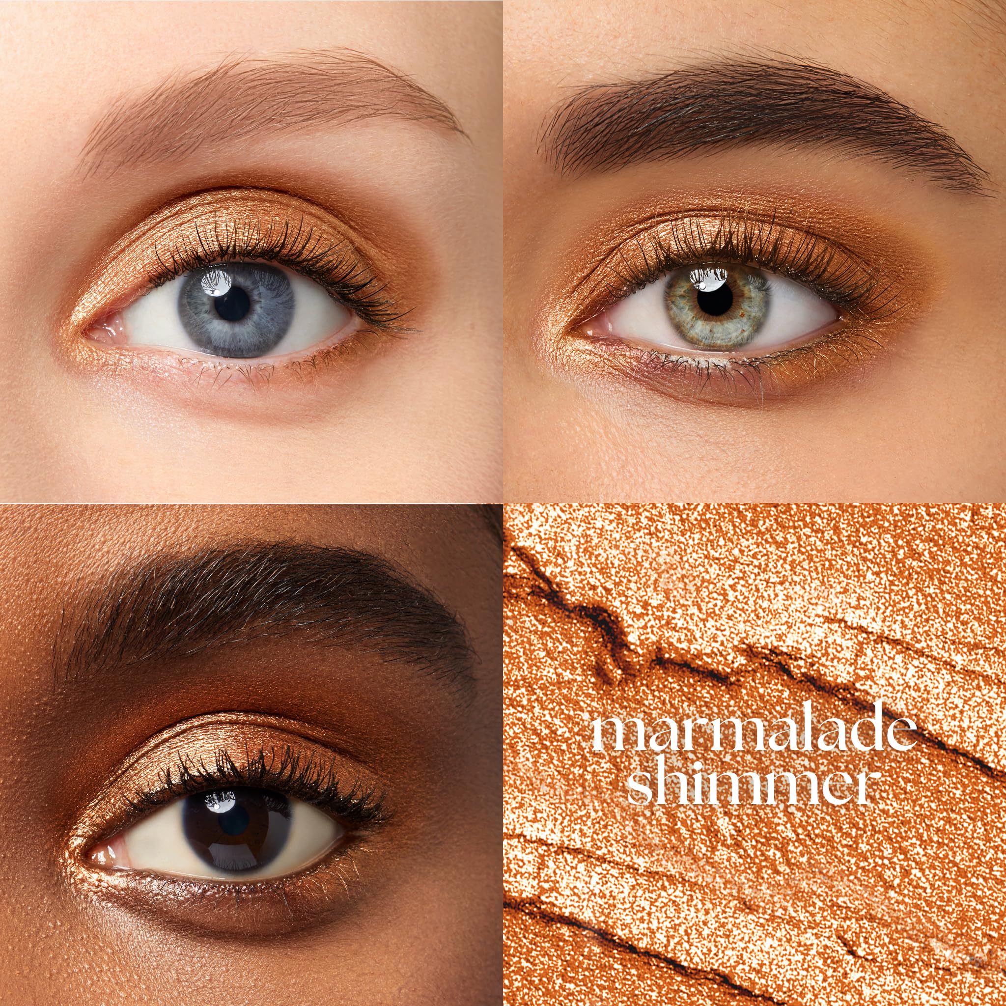 Julep Eyeshadow 101 Marmalade Shimmer blend demonstrates seamless blending across the lid.
