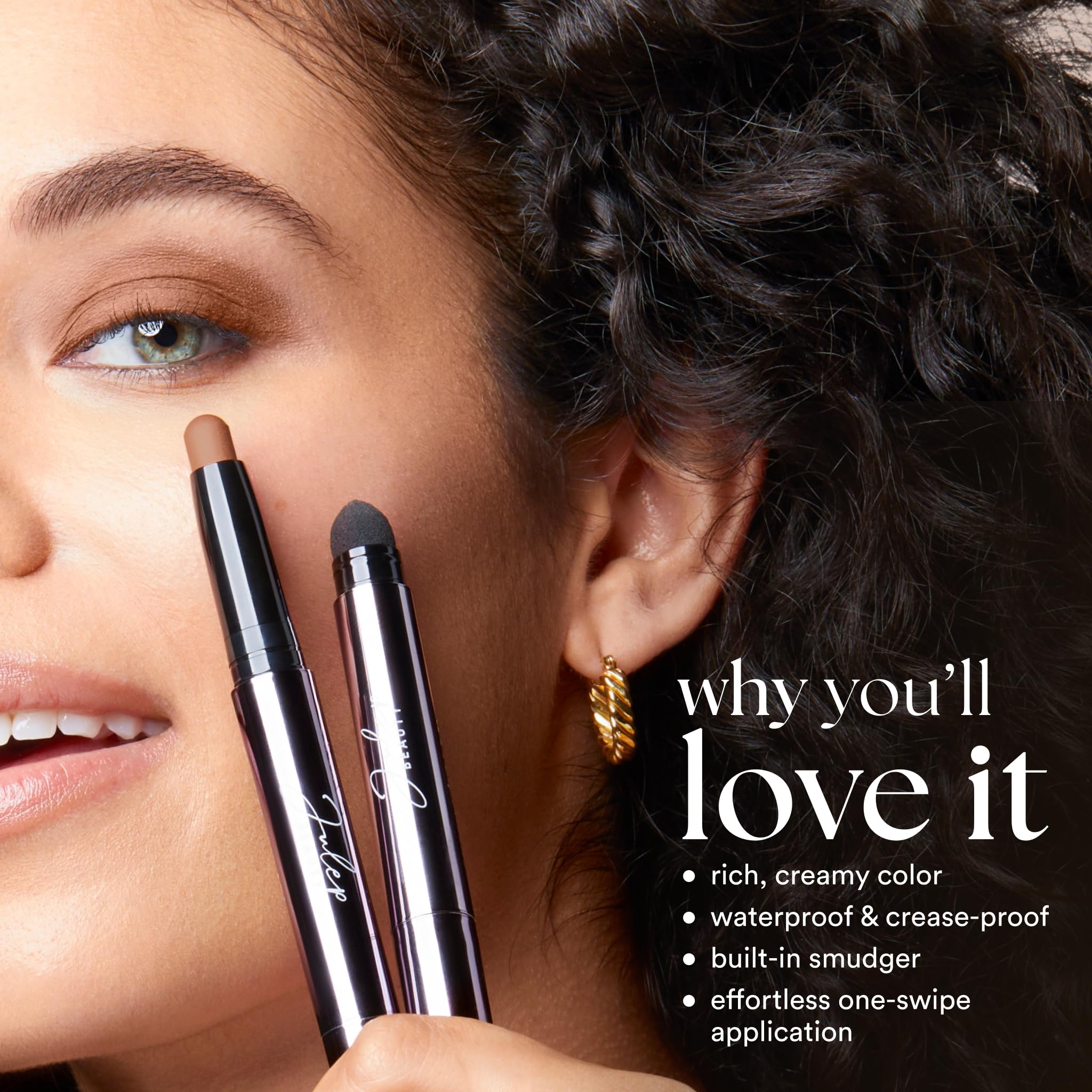 Julep Eyeshadow 101 Orchid Shimmer built-in smudger tip for quick definition