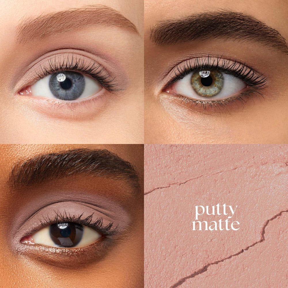 Julep Eyeshadow 101 Putty Matte cream-application swipe demonstrates easy blendability