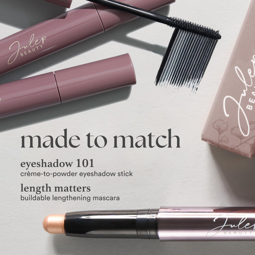 Julep Eyeshadow 101 Rose Shimmer shows creamy-to-powder transition on skin.