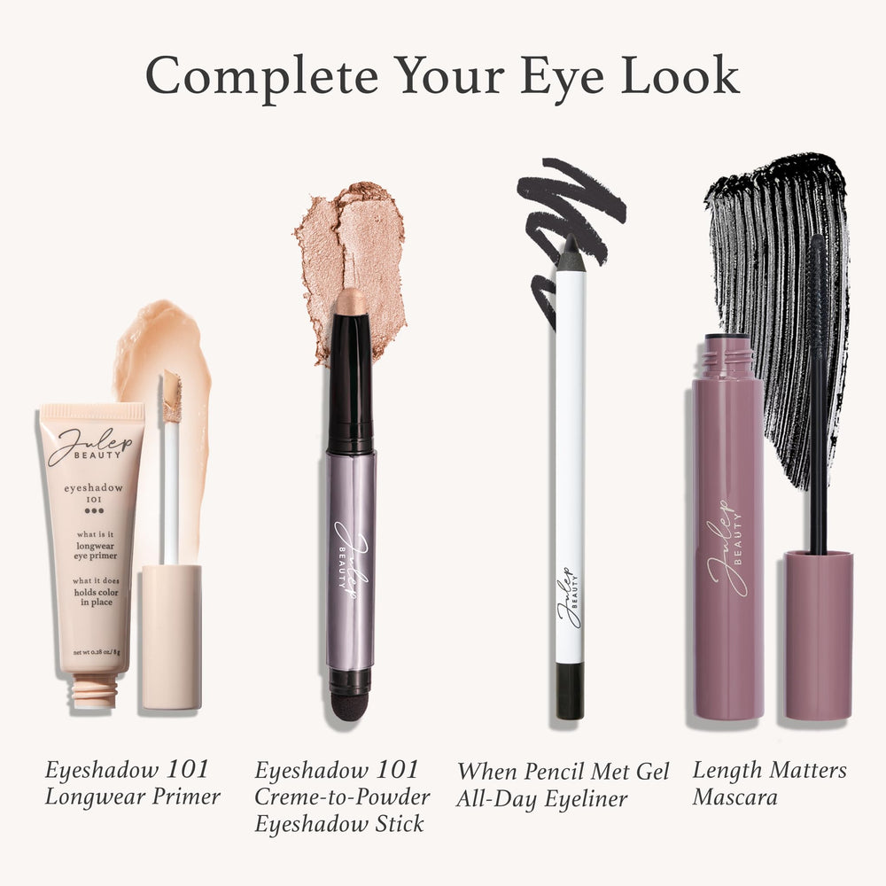 Julep Eyeshadow 101 rose shimmer adds glow to lids.