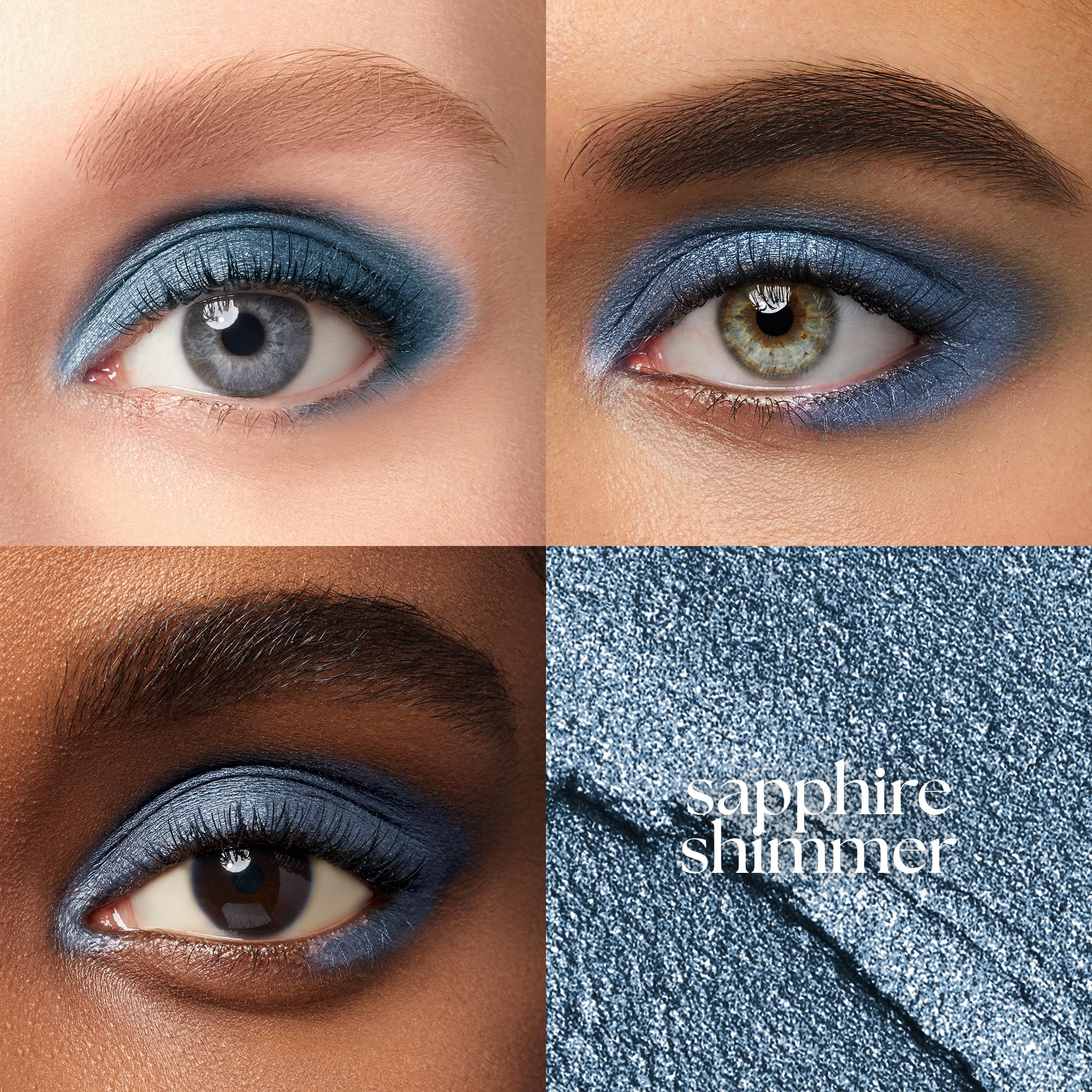 Julep Eyeshadow 101 Sapphire Shimmer swatch on skin reveals rich, long-lasting pigment.
