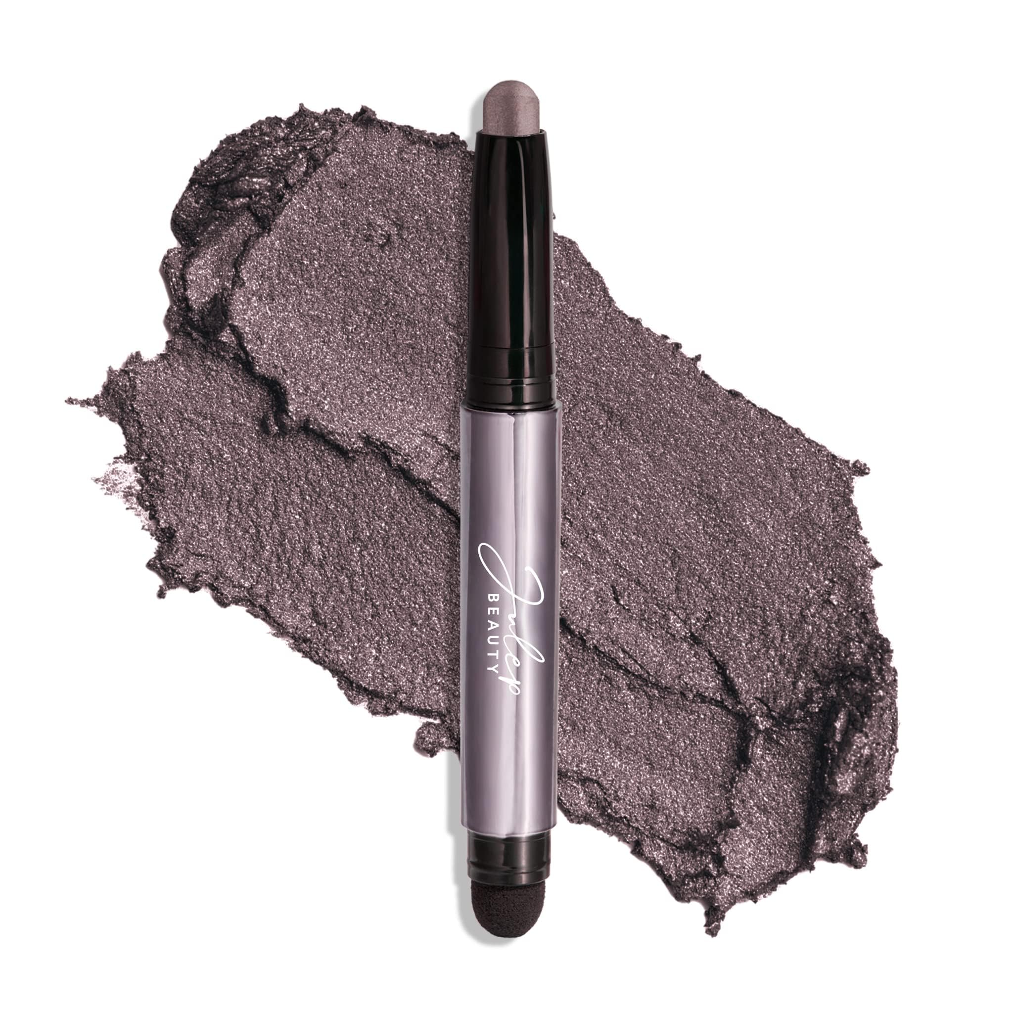 Julep Eyeshadow 101 smoky amethyst shimmer cap close-up shows long-lasting color