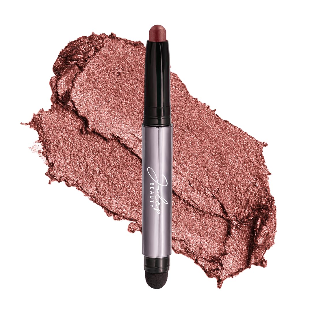 Julep Eyeshadow 101 red wine shimmer shadow stick swatch for long-lasting color