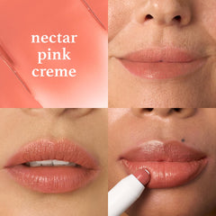 Julep It's Balm Tint Nectar Pink Creme glide application showcases smooth color payoff