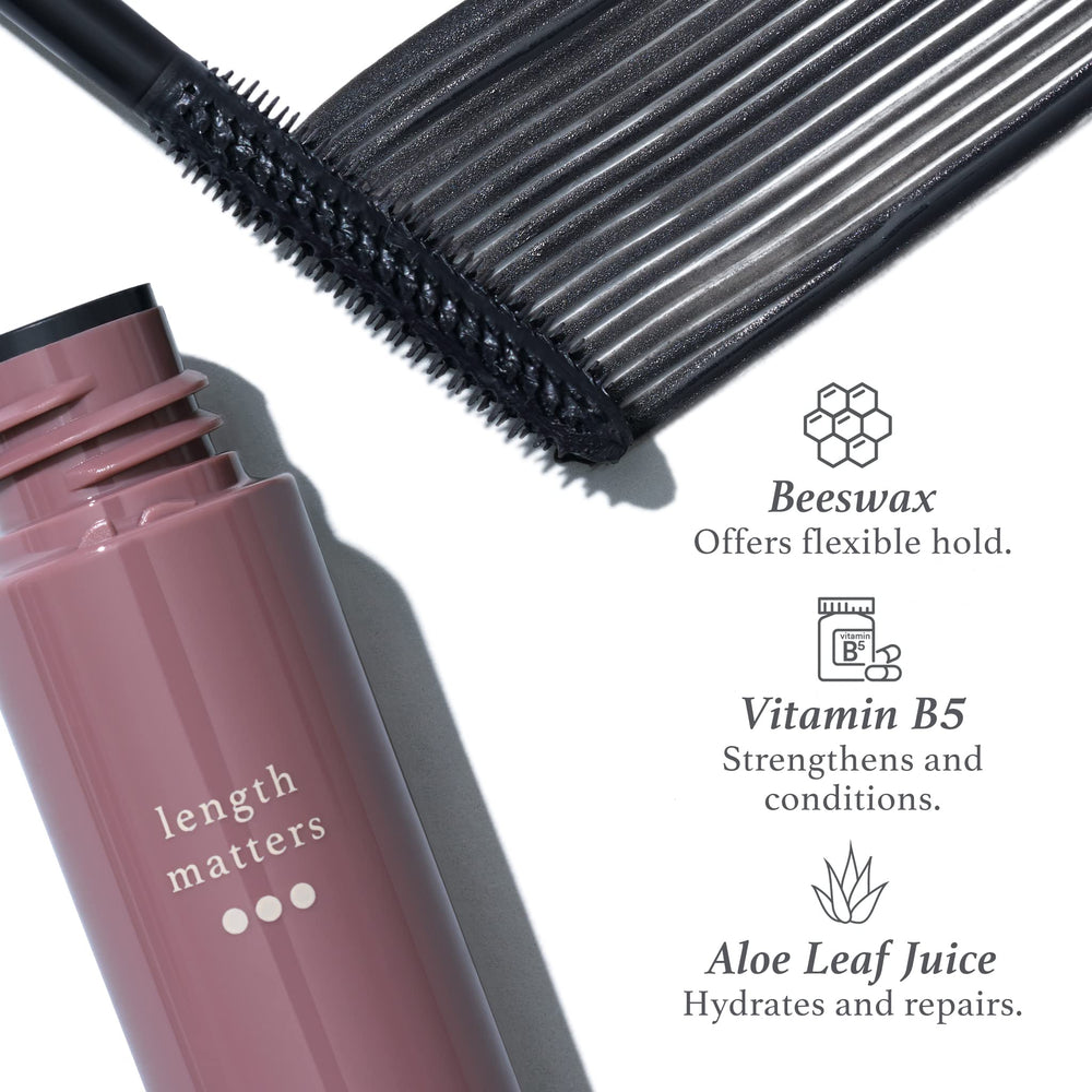 Julep Length Matters mascara applying to lashes for dramatic definition.