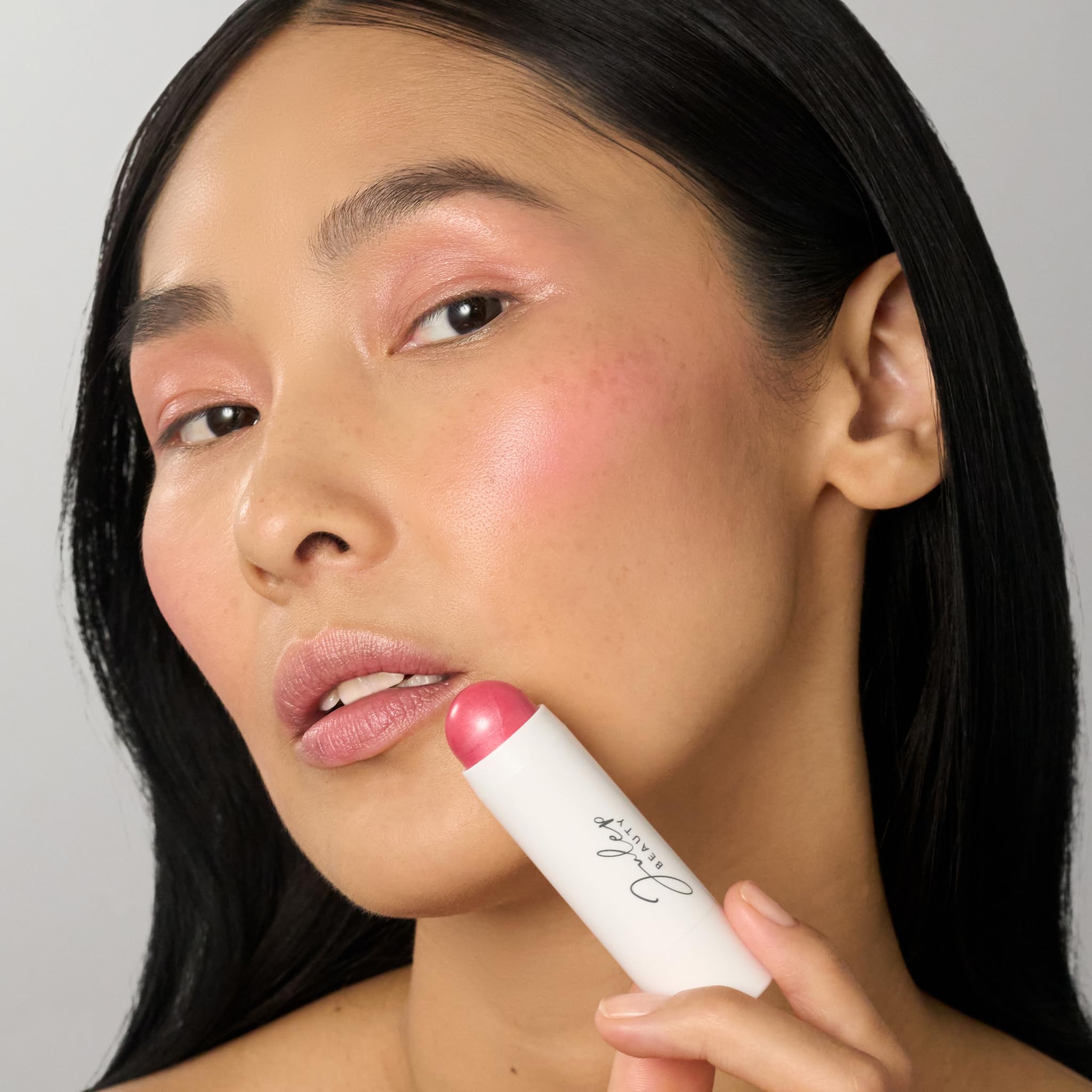 Julep Peony Pink cream-to-powder formula for radiant no-brush makeup look.
