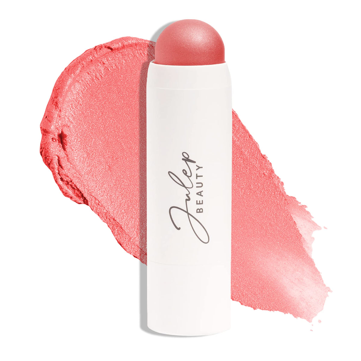 Julep Skip The Brush Golden Guava compact showing creamy-to-powder blush transition