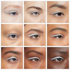 Julep When Pencil Met Gel White Matte liner creates smoky look with gentle smudging before set.
