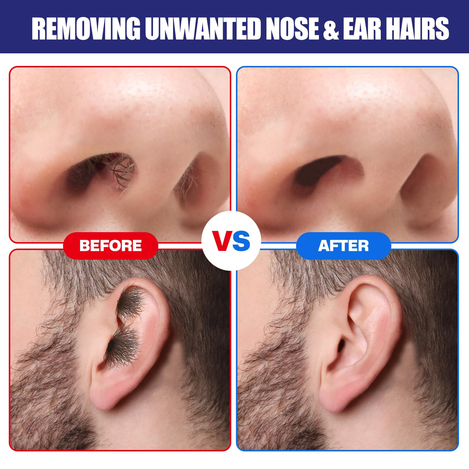Juloviy 30 applicators pack for precise nose and ear waxing