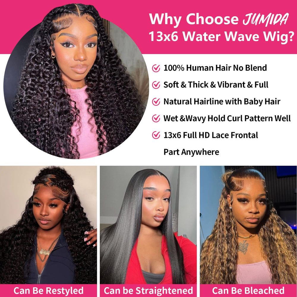 Jumida deep curly wig ideal for parties, vacations, weddings.