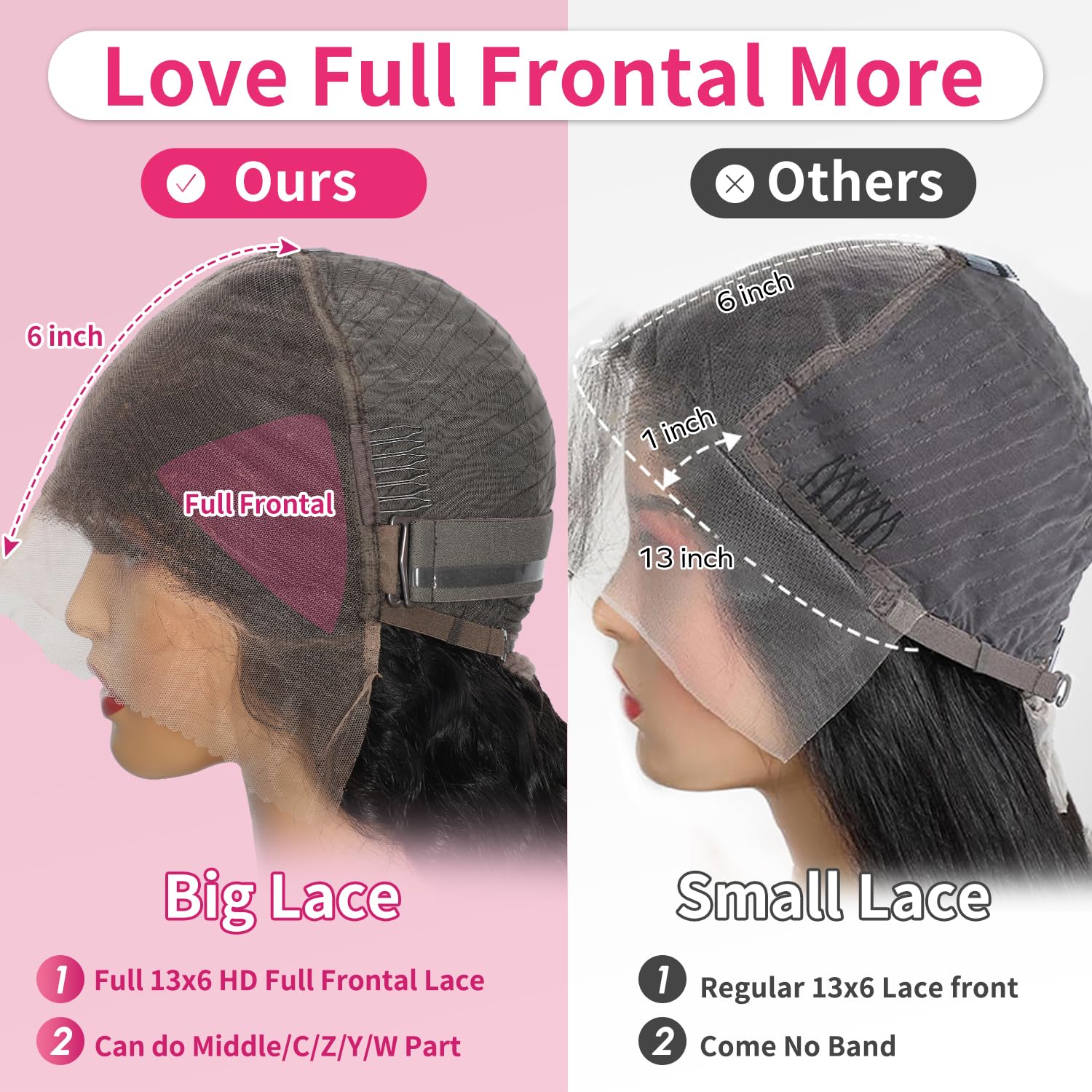 Jumida glueless cap with adjustable straps and combs for secure all-day fit.