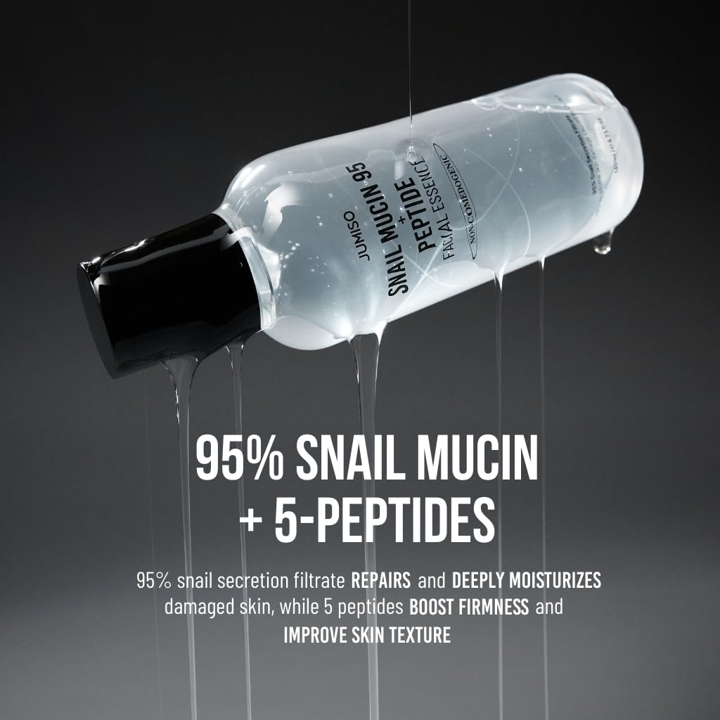 JUMISO Snail Mucin 95 + Peptide application on hand demonstrates quick absorption