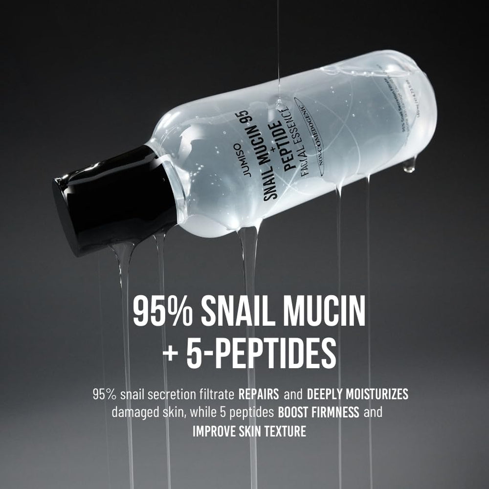 JUMISO Snail Mucin 95 + Peptide application on hand demonstrates quick absorption
