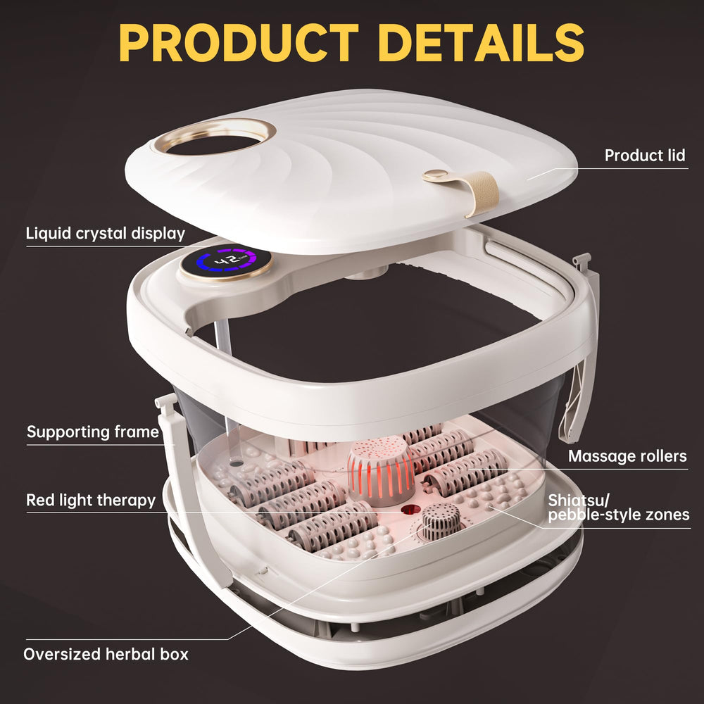 Junatuqiu Foot Spa Remote Control enables hands-free adjustments during a session.