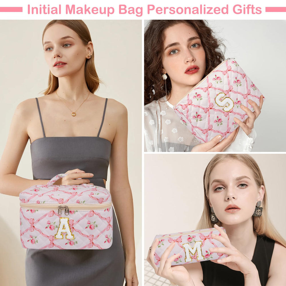 Junesters makeup bag inner-mesh-pocket: tidy compartment for brushes and liners.