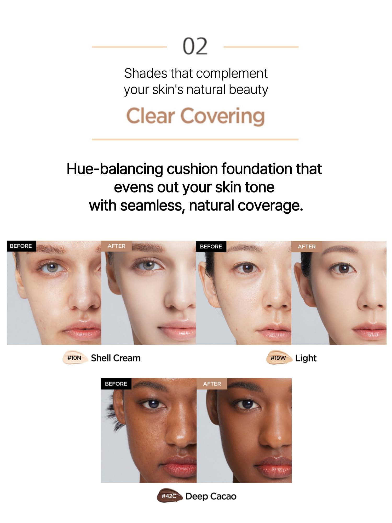 Jung Saem Mool cushion buildable coverage for customizable daytime looks