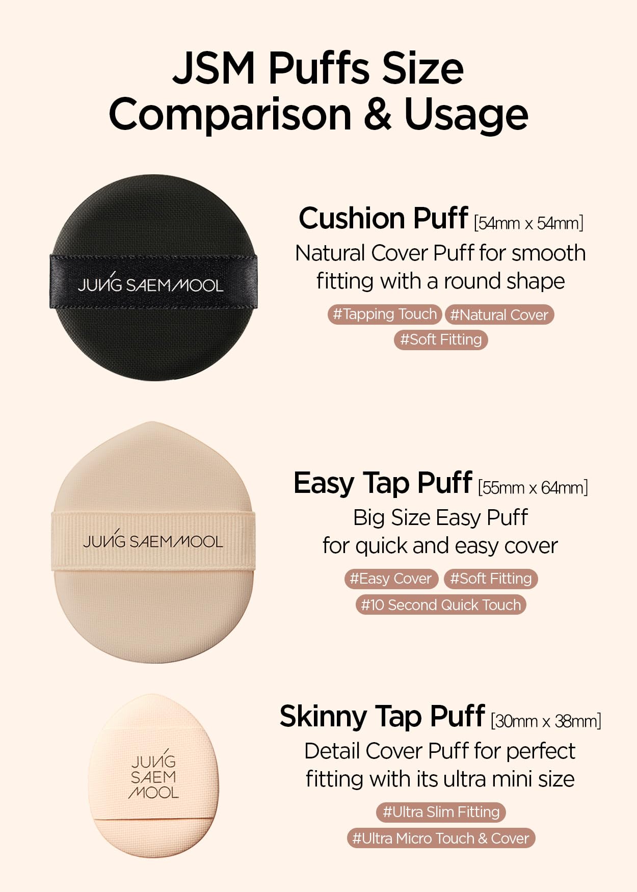 JUNG SAEM MOOL cushion puff close-up detailing texture and gentle porosity