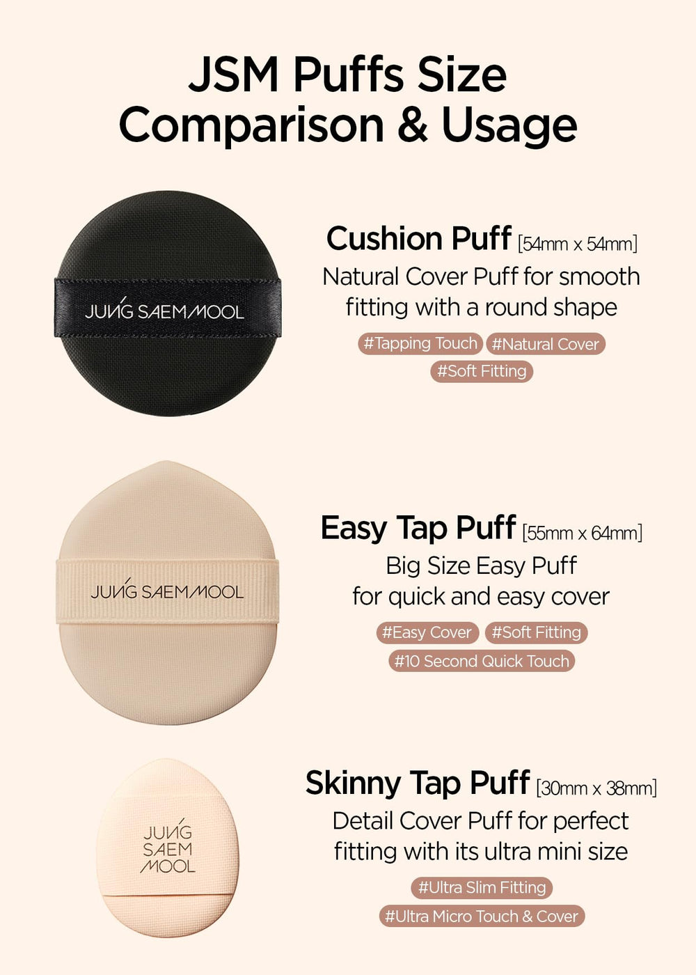 JUNG SAEM MOOL cushion puff close-up detailing texture and gentle porosity