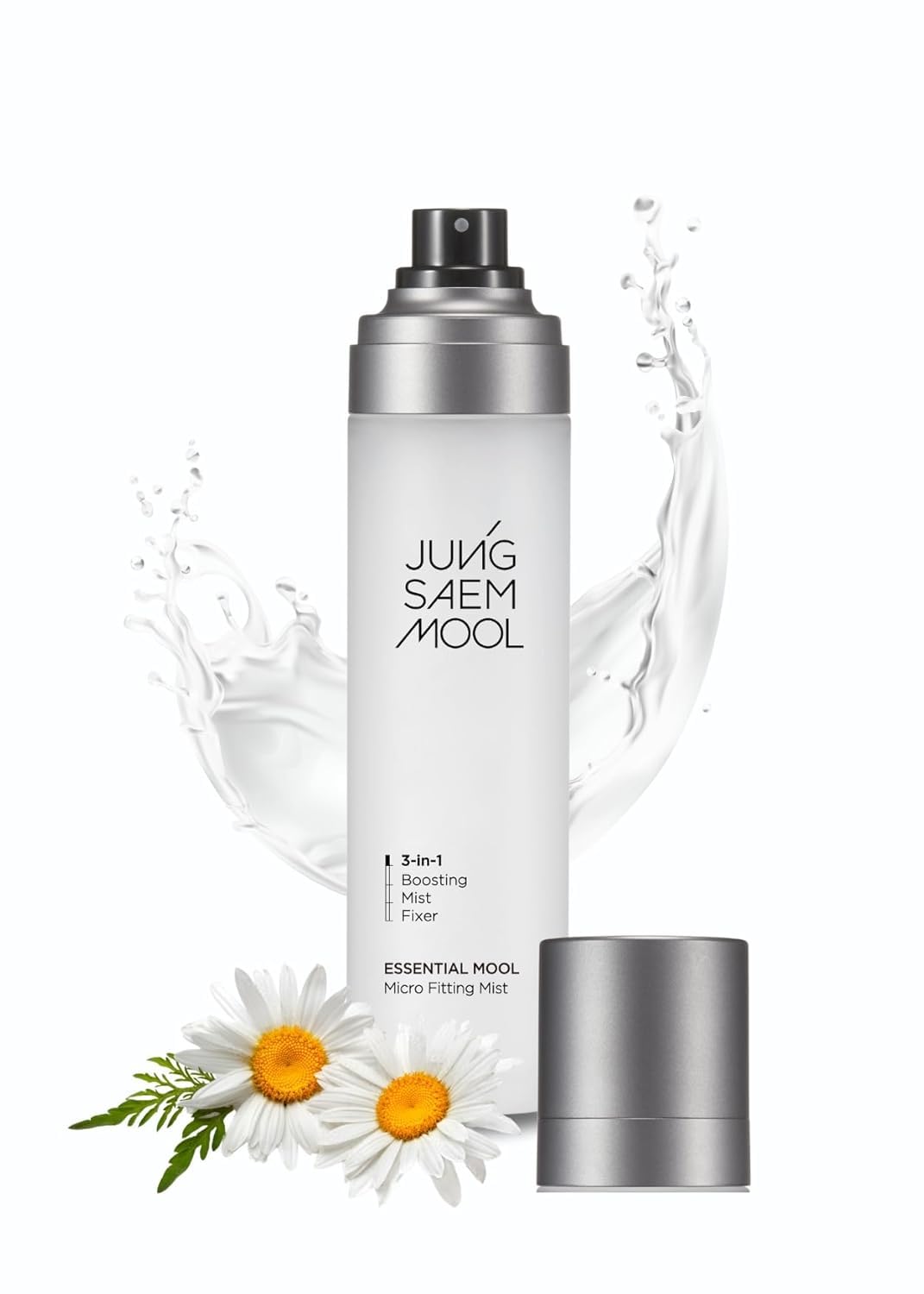JUNG SAEM MOOL Essential Mool Micro Fitting Face Mist bottle for smooth makeup application.
