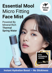 Essential Mool Micro Fitting Face Mist mist-on-skin reveals dewy radiance