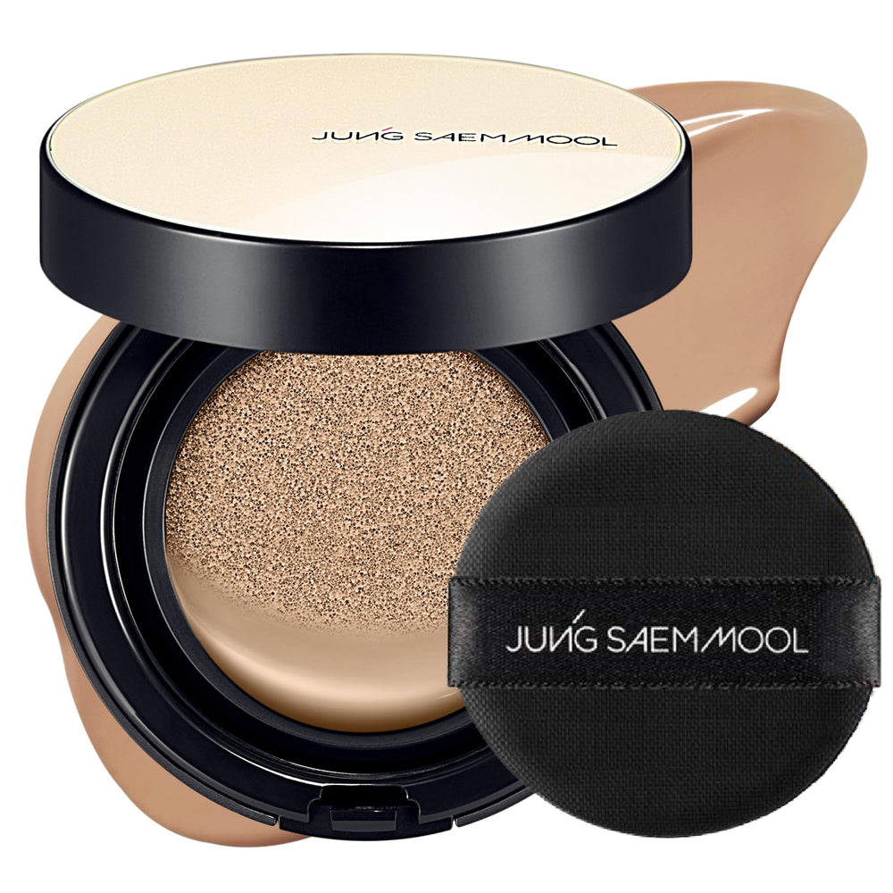 JUNG SAEM MOOL Essential Skin Nuder Cushion bronze bottle for natural radiant finish.