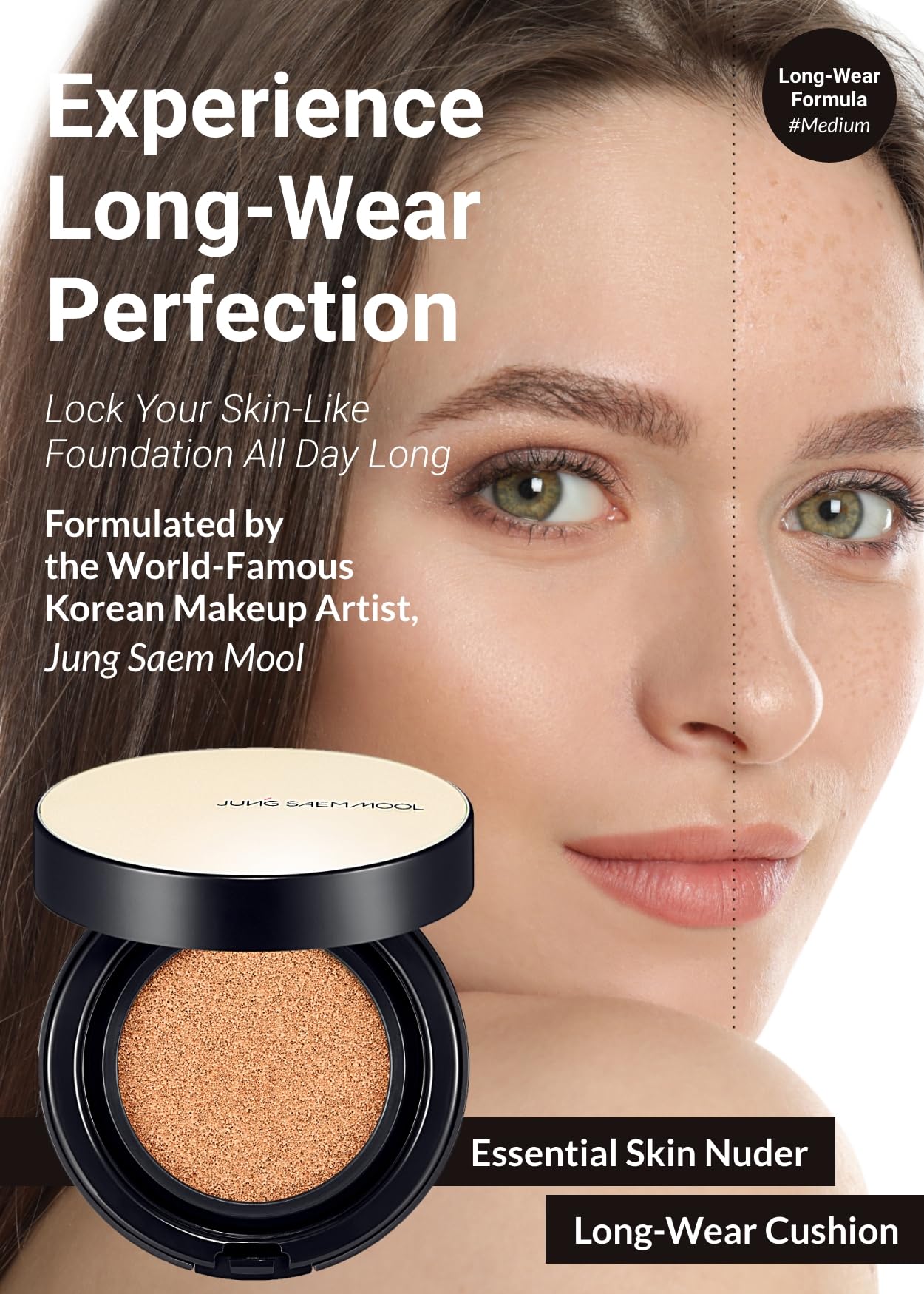 Jung Saem Mool cushion compact open reveals longwear formula for flawless application