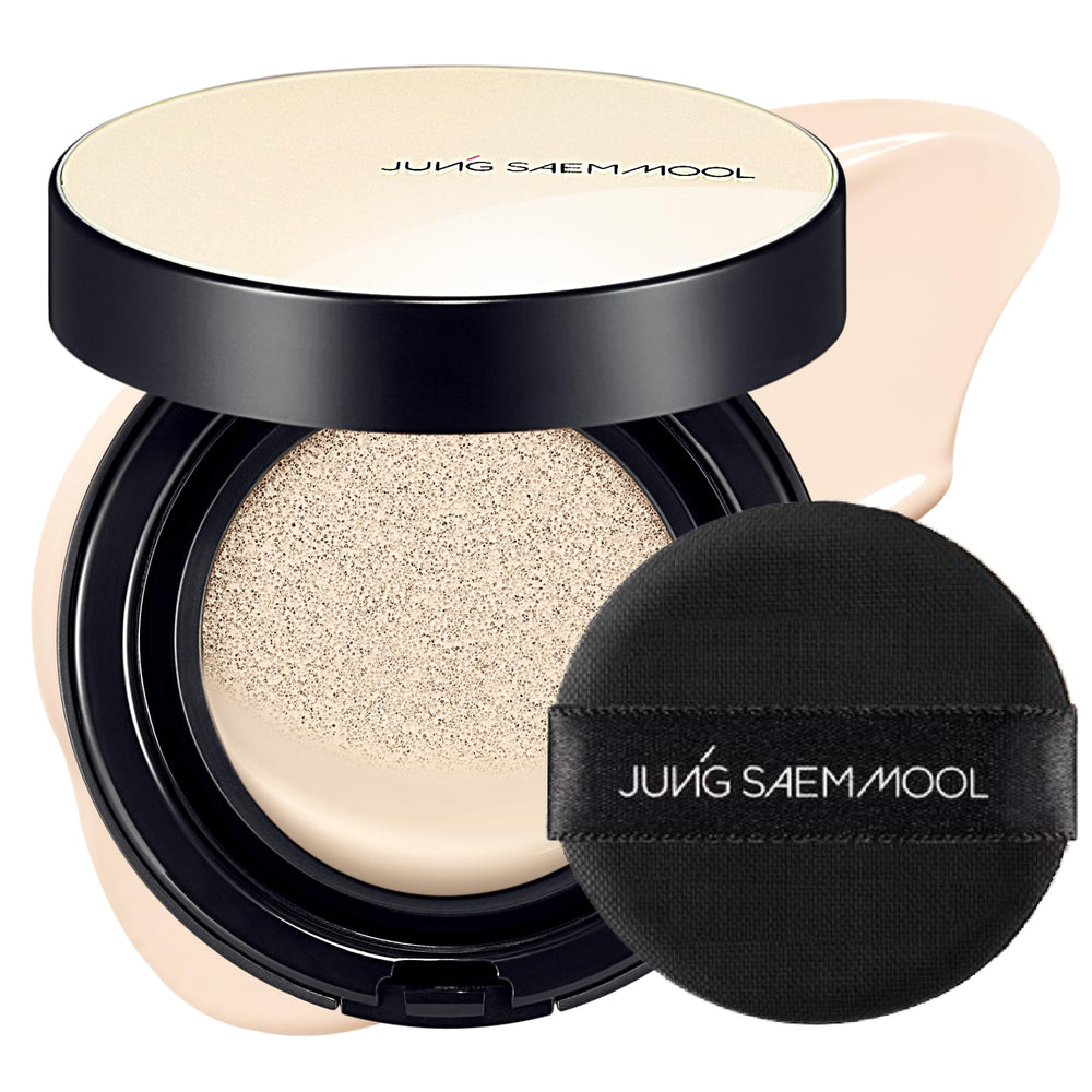 Jung Saem Mool Essential Skin Nuder shell-compact shows natural radiant finish on compact