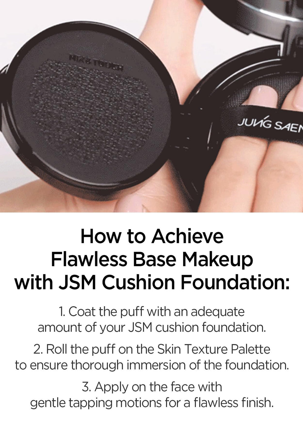 JUNG SAEM MOOL natural cover puff gentle fit for flawless skin-like finish
